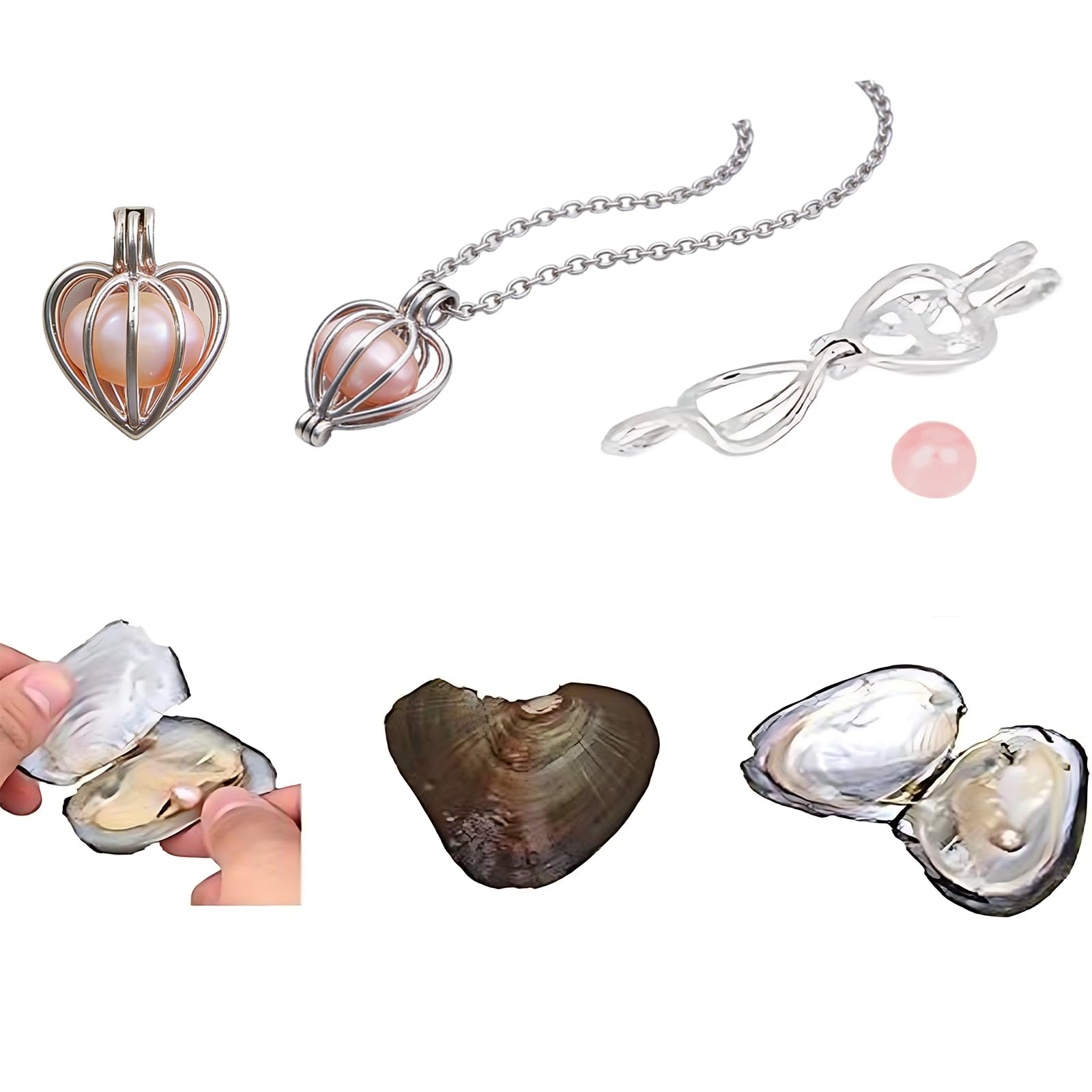 Amazon.com: Milky Way Natural Oyster Pearl,Freshwater Oval Pearls